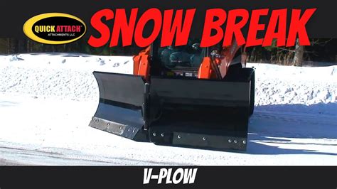 v plow for skid steer for sale|quick attach snow plow.